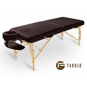 FABULO Guru Set összecsukható és hordozható favázas masszázságy Szín: csoki kép