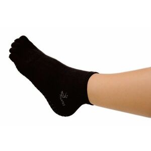 SISSEL® Pilates Socks Bamboo csúszásgátló ötujjas zokni Szín: fekete, Méret: L/XL (40-45) kép