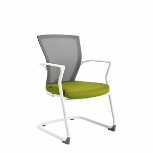 OfficePro Merens White Meeting ergonomikus irodai tárgyalószék Szín: zöld kép