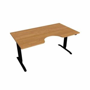 Hobis Motion Ergo elektromosan állítható magasságú íróasztal - 2 szegmensű, standard vezérléssel Szélesség: 160 cm, Szerkezet színe: fekete RAL 9005, … kép