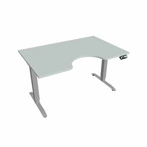 Hobis Motion Ergo elektromosan állítható magasságú íróasztal - 2M szegmensű, memória vezérléssel Szélesség: 140 cm, Szerkezet színe: szürke RAL 9006, … kép