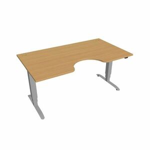 Hobis Motion Ergo elektromosan állítható magasságú íróasztal - 3 szegmensű, standard vezérléssel Szélesség: 160 cm, Szerkezet színe: szürke RAL 9006, … kép