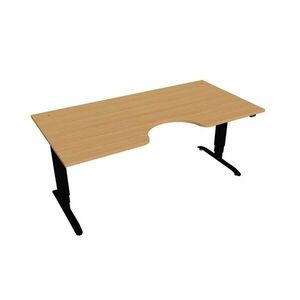 Hobis Motion Ergo elektromosan állítható magasságú íróasztal - 3 szegmensű, standard vezérléssel Szélesség: 180 cm, Szerkezet színe: fekete RAL 9005, … kép