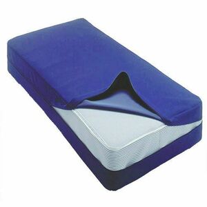 Vízhatlan matracvédő PVC huzat cipzárral, kék, 90x200x16cm kép