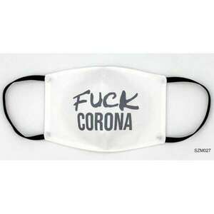 Fuck Corona fehér szájmaszk kép
