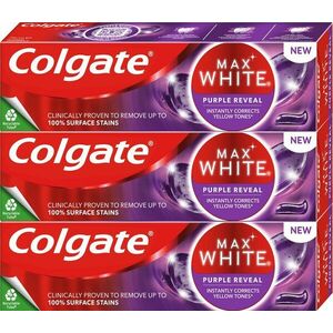 COLGATE Max White Purple Reveal 3x 75 ml kép