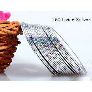 Díszítő csík / szál - laser silver kép