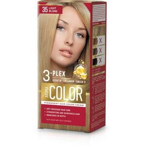 Tartós Krémhajfesték - Aroma Color 3-Plex Permanent Hair Color Cream, 35 Light Blond, 90 ml kép