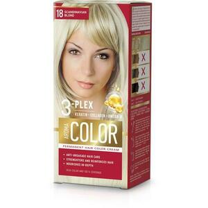 Tartós Krémhajfesték - Aroma Color 3-Plex Permanent Hair Color Cream, 18 Scandinavian Blond, 90 ml kép