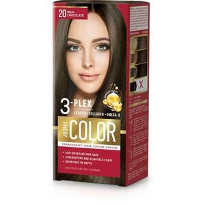Tartós Krémhajfesték - Aroma Color 3-Plex Permanent Hair Color Cream, 20 Milk Chocolate, 90 ml kép
