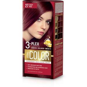 Tartós Krémhajfesték - Aroma Color 3-Plex Permanent Hair Color Cream, 27 Deep Red, 90 ml kép