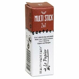 Vegán Ajak- és Arcbalzsam Stick 2 in 1 Multi Stick Beauty Made Easy, árnyalata 02 Brown, 6 g kép