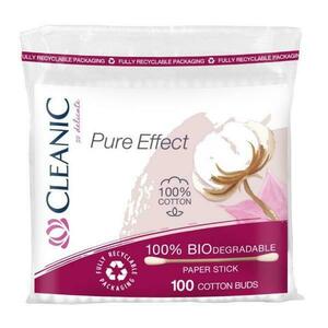 Biológiailag Lebomló Pamut Fülpálcikák - Cleanic Pure Effect 100% Biodegradable, 100 db. kép