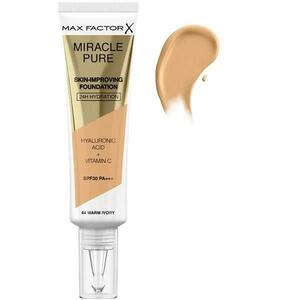 Alapozó - Max Factor Miracle Pure Skin-Improving Foundation SPF 30 PA+++, árnyalata 44 Warm Ivory, 30 ml kép