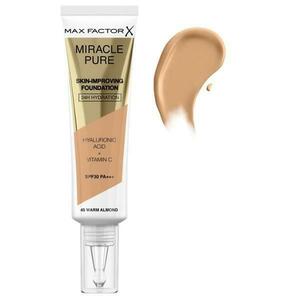 Alapozó - Max Factor Miracle Pure Skin-Improving Foundation SPF 30 PA+++, árnyalata 45 Warm Almond, 30 ml kép