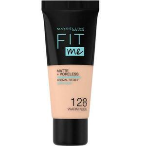 Alapozó - Maybelline Fit Me! Matte + Poreless Normal to Oily Skin, 128 Warm Nude árnyalattal, 30 ml kép