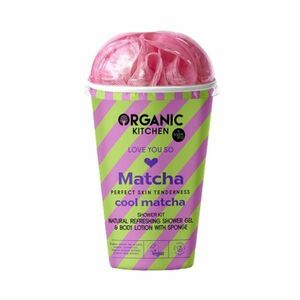 Ajándékcsomag Cool Matcha Shower Kit Készlet - Organic Kitchen 1 Szivacs, Testápoló 100ml, Tusfürdő 100ml kép