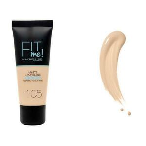 Alapozó - Maybelline Fit Me! Matte + Poreless Normal to Oily Skin, 105 Natural Ivory, 30 ml kép