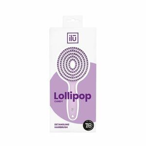 Hajkefe Lila Ilu Hairbrush Detangling Lollipop Purple Candy kép