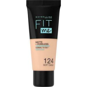 Alapozó - Maybelline Fit Me! Matte + Poreless Normal to Oily Skin, árnyalata 124 Soft Sand, 30 ml kép