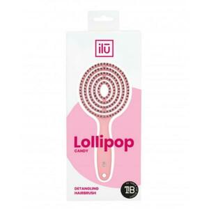 Hajkefe, rózsaszín Ilu Hair Brush Lollipop Candy kép