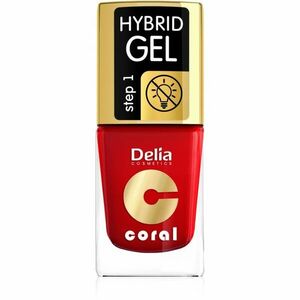 Delia Cosmetics Coral Nail Enamel Hybrid Gel géles körömlakk árnyalat 01 11 ml kép