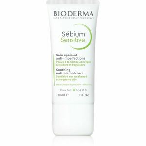 Bioderma Sébium Sensitive intenzíven hidratáló és nyugtató krém a pattanások kezelése által kiszárított és irritált bőrre 30 ml kép