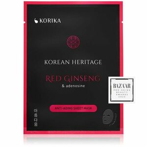 KORIKA Korean Heritage Red Ginseng & Adenosine Anti-aging Sheet Mask ráncok elleni gézmaszk Red Ginseng kép
