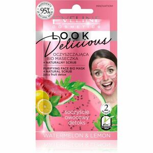 Eveline Cosmetics Look Delicious Watermelon & Lemon hidratáló és világosító maszk fáradt bőrre 10 ml kép