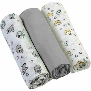 BabyOno Diaper Super Soft mosható pelenkák Grey 70 × 70 cm 3 db kép