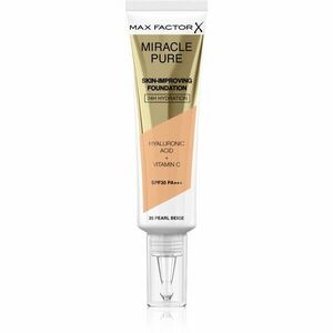 Max Factor Miracle Pure Skin tartós alapozó SPF 30 árnyalat 35 Pearl Beige 30 ml kép
