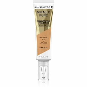 Max Factor Miracle Pure Skin tartós alapozó SPF 30 árnyalat 70 Warm Sand 30 ml kép