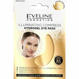 Eveline Cosmetics Gold Illuminating Compress hidrogél maszk a szem körül csigakivonattal 2 db kép