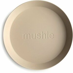 Mushie Round Dinnerware Plates tányér Vanilla 2 db kép
