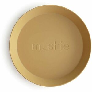 Mushie Round Dinnerware Plates tányér Mustard 2 db kép