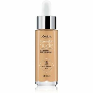 L’Oréal Paris True Match Nude Plumping Tinted Serum szérum egységesíti a bőrszín tónusait árnyalat 4-5 Medium 30 ml kép