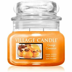 Village Candle Orange Cinnamon illatgyertya (Glass Lid) 262 g kép