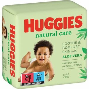 Huggies Natural Care tisztító törlőkendő 3x56 db kép