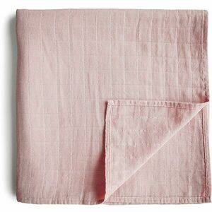 Mushie Muslin Swaddle Blanket Organic Cotton pólya Rose Vanilla 120cm x 120cm 1 db kép