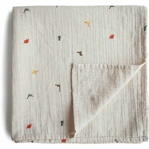 Mushie Muslin Swaddle Blanket Organic Cotton pólya Dinosaurs 120cm x 120cm 1 db kép