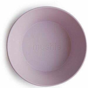 Mushie Round Dinnerware Bowl tál Soft Lilac 2 db kép