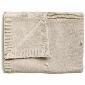 Mushie Knitted Pointelle Baby Blanket kötött takaró gyermekeknek Off White 80 x 100cm 1 db kép