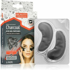 Beauty Formulas Charcoal hidrogél maszk a szem körül aktív szénnel 6 db kép