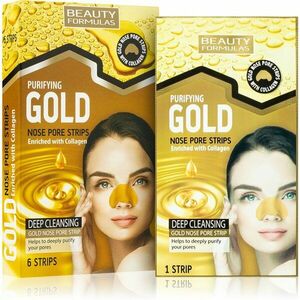 Beauty Formulas Gold tisztító tapasz az orr eltömődött pórusaira kollagénnel 6 db kép