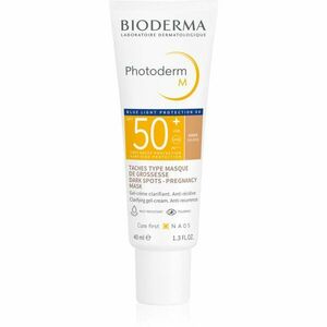 Bioderma Photoderm M védő és tonizáló krém a pigmentfoltok ellen SPF 50+ árnyalat Golden 40 ml kép
