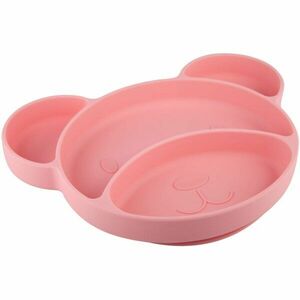 Canpol babies Suction plate Bear osztott tányér tapadókoronggal Pink 500 ml kép