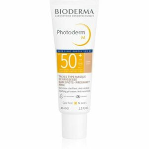 Bioderma Photoderm M védő és tonizáló krém a pigmentfoltok ellen SPF 50+ árnyalat Light 40 ml kép