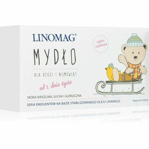 Linomag Soap for children and babies Szilárd szappan gyermekeknek születéstől kezdődően 100 g kép