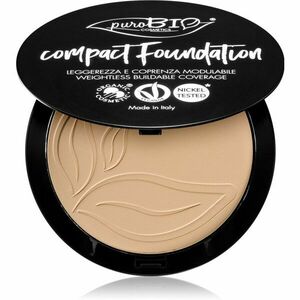 puroBIO Cosmetics Compact Foundation kompakt púderes alapozó SPF 10 árnyalat 02 9 g kép