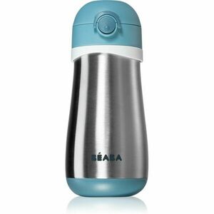 Beaba Stainless Steel Bottle With Handle termosz bögre Windy Blue 350 ml kép